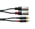 Audio Cable, XLR 3-Pin Plug - RCA Plug, 3m